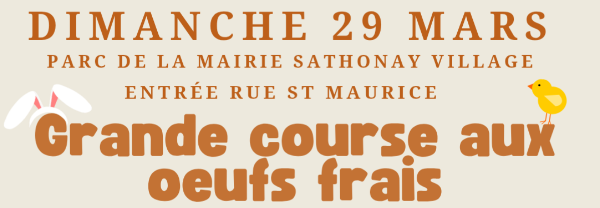 Grande course aux œufs frais de Pâques à Sathonay-Village