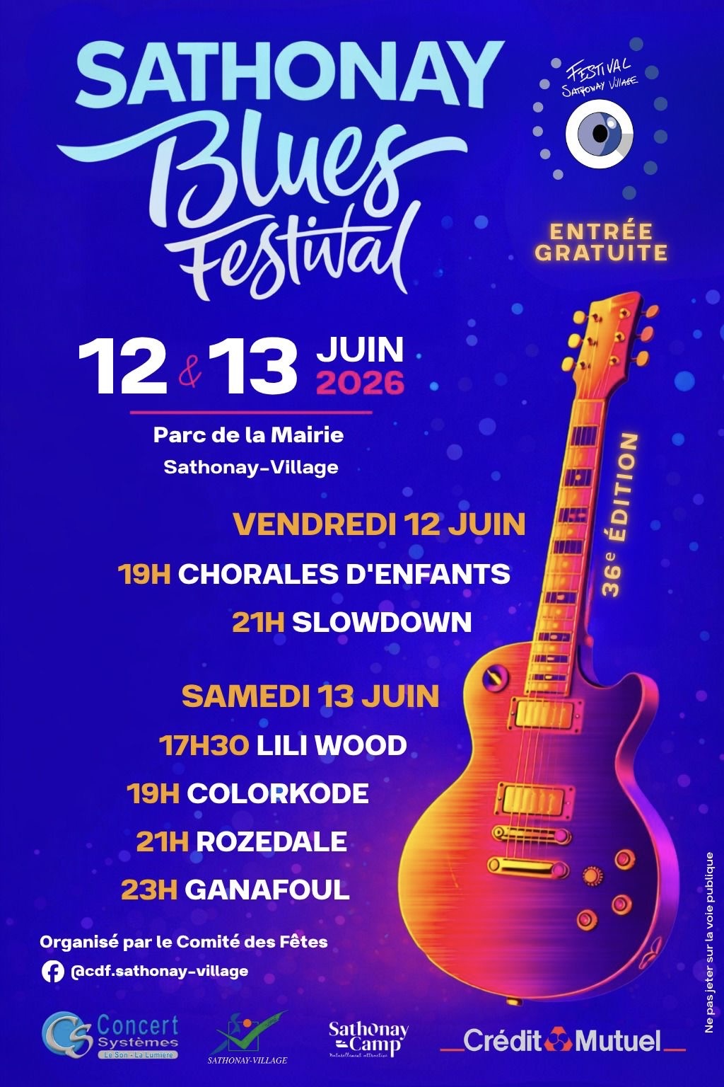 Sathonay Blues Festival le 12 et 13 juin 2026 à Sathonay-Village