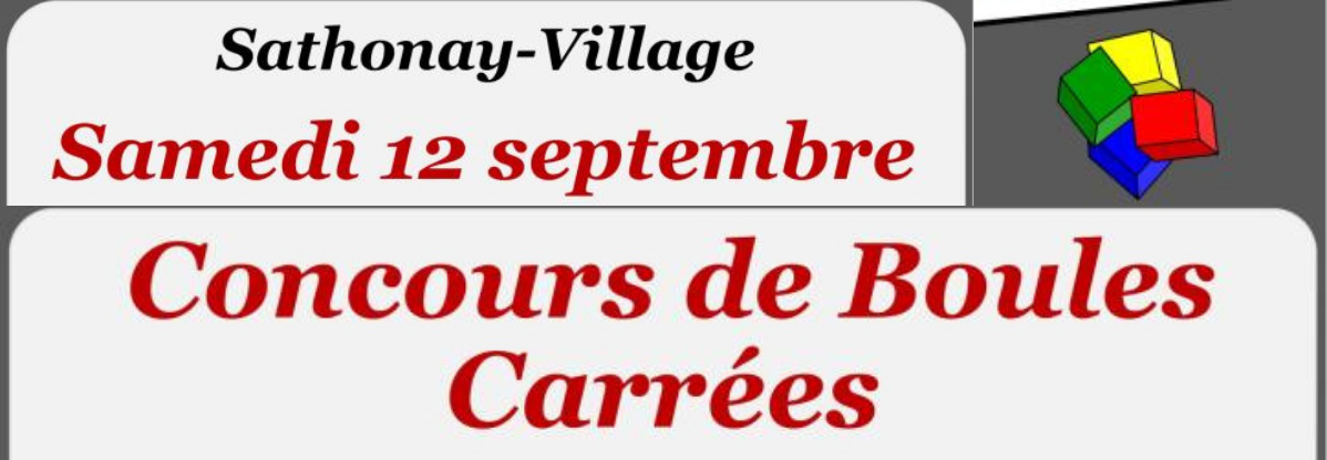 Concours de Boules Carrées organisé par l'amicale des classes en 0 à Sathonay-Village.