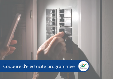 Enedis informe les Sathonards d'une future coupure de courant.